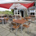 tables covered by shade