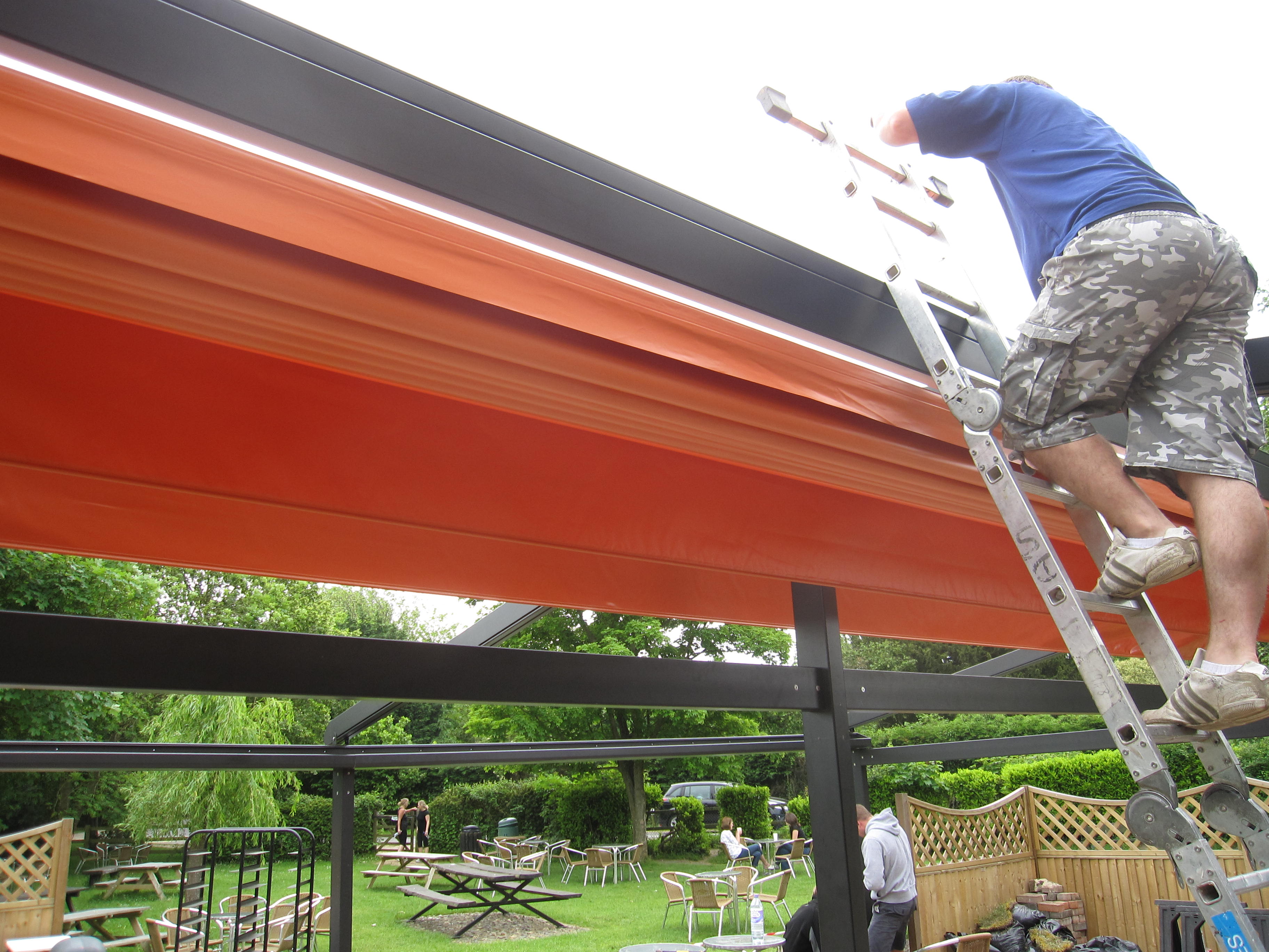 installation of garden shade