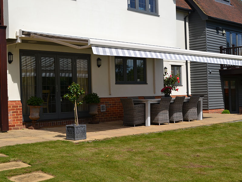 garden awning covering furniture