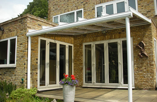 glass roof in garden